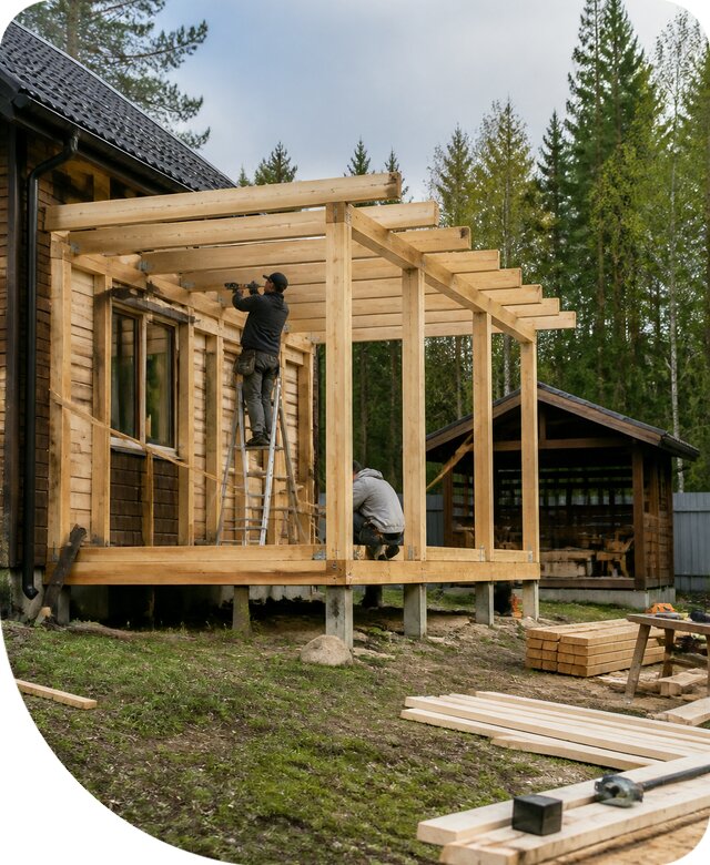 Строительство пристроек и построек на участке в Братске